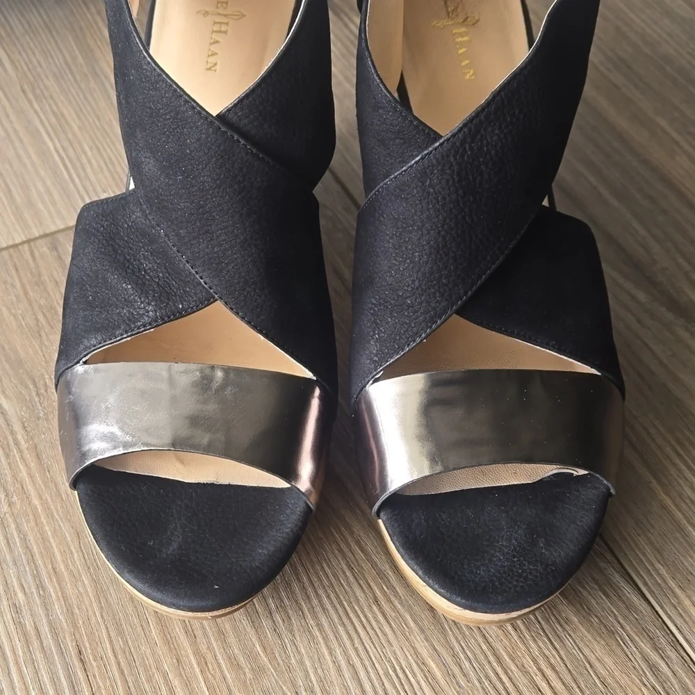 Cole Haan Irving Cork Wedge Open Toe Sandal